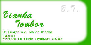 bianka tombor business card